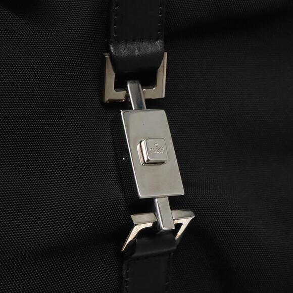 GUCCI Jackie Shoulder Bag Nylon Leather Black Silver 002 002 - Picture 14 of 16